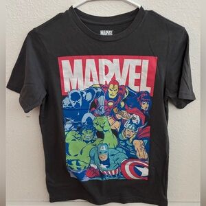 Marvel Boys Kids Avengers Graphic T-Shirt Size Large 10/12 Gray